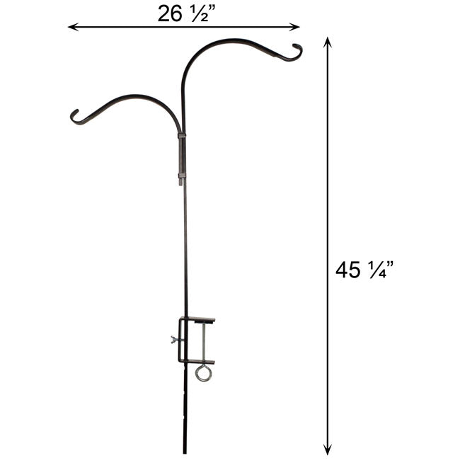 Panacea Forged Adjustable Double Deck Hook, Black