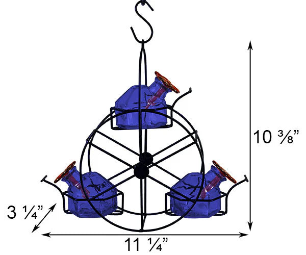 Parasol Ferris Wheel Hummingbird Feeder, Blue, 10.5 oz.