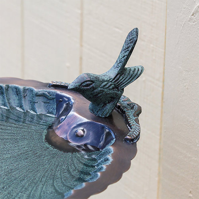 Achla Scalloped Shell Bird Bath with Wall Bracket