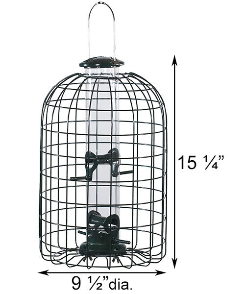 Audubon Squirrel-Resistant Caged Tube Bird Feeder