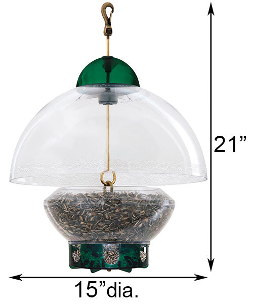 Droll Yankees Big Top Squirrel Resistant Bird Feeder, Green