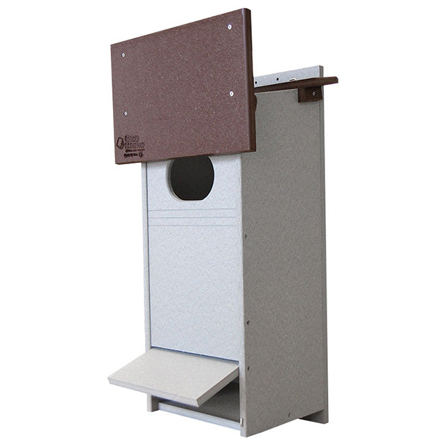 Amish Made Recycled Plastic Wood Duck House, Brown and Gray