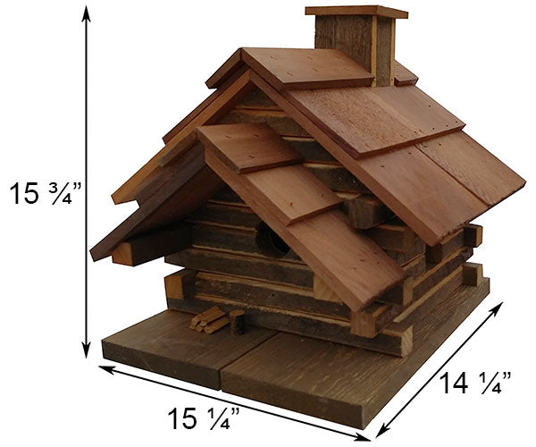 Bird In Hand Amish Made Conestoga Log Cabin Bird House