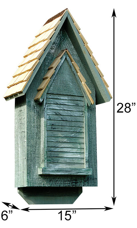 Heartwood Victorian Bat House, Grey, 100 bats