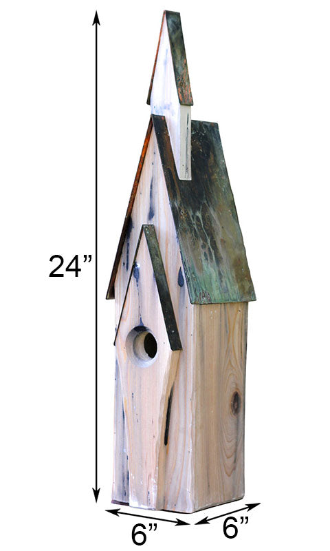 Heartwood Graceland Bird House, Weathered White