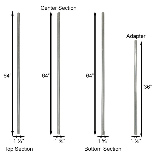 B.E.S.T. Martin House Pole & Adapter, 15', by Prime Retreat