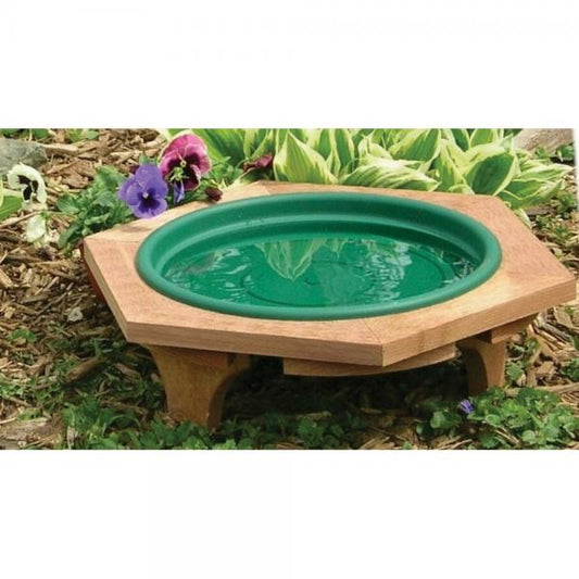 Songbird Essentials Mini Garden Bird Bath Green