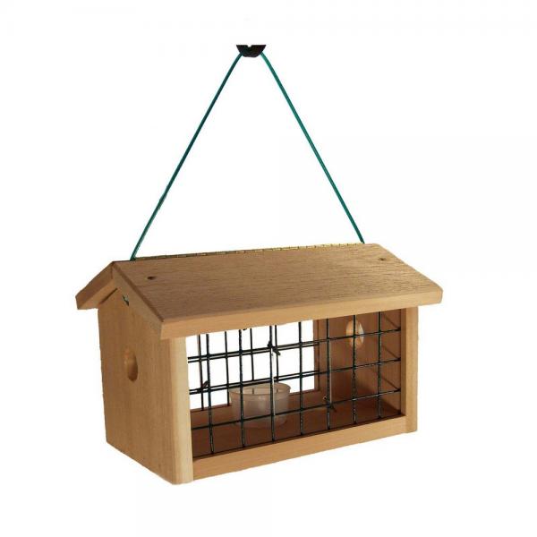 Protected Bluebird Cedar Jail Feeder