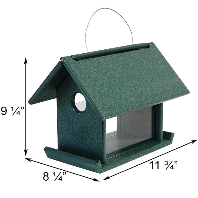 Songbird Essentials Mealworm Feeder, Hunter Green