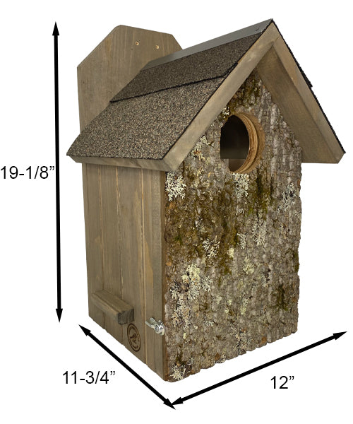 Uncle Dunkel's Bark Clad Screech Owl House