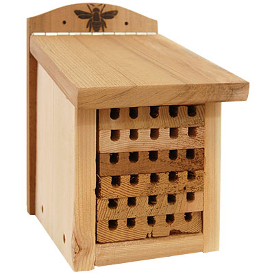 Woodlink Heavy Duty Cedar Mason Bee House, Small (Case of 4 Bee Houses)