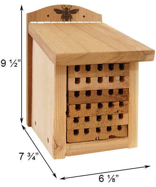 Woodlink Heavy Duty Cedar Mason Bee House, Small (Case of 4 Bee Houses)