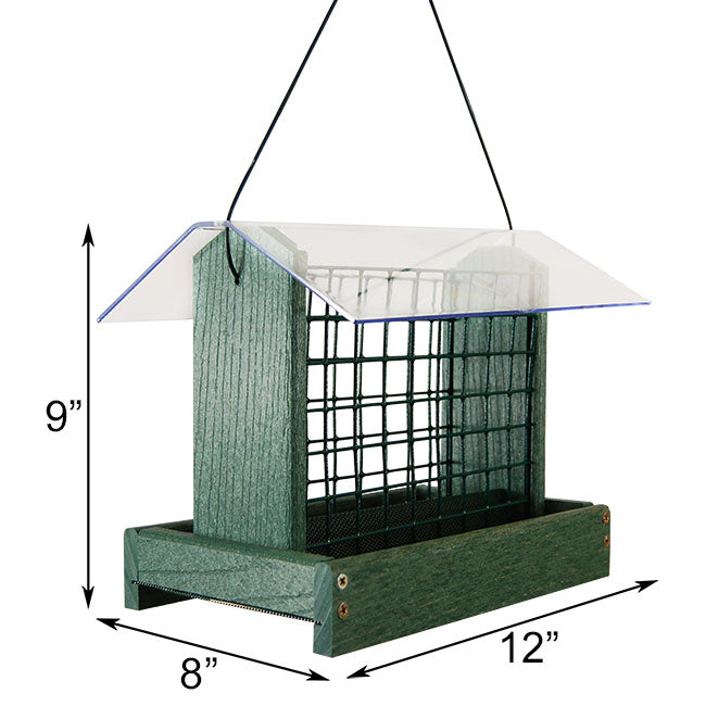 Woodlink Going Green Peanut or Large Suet Cake Feeder, Green