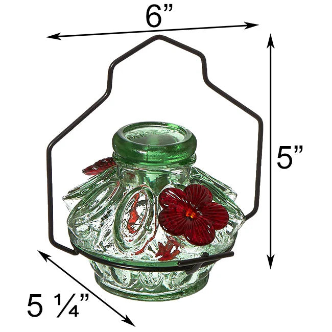 Pot de Creme Hummingbird Feeder, Moon & Stars, Green, 7 oz.